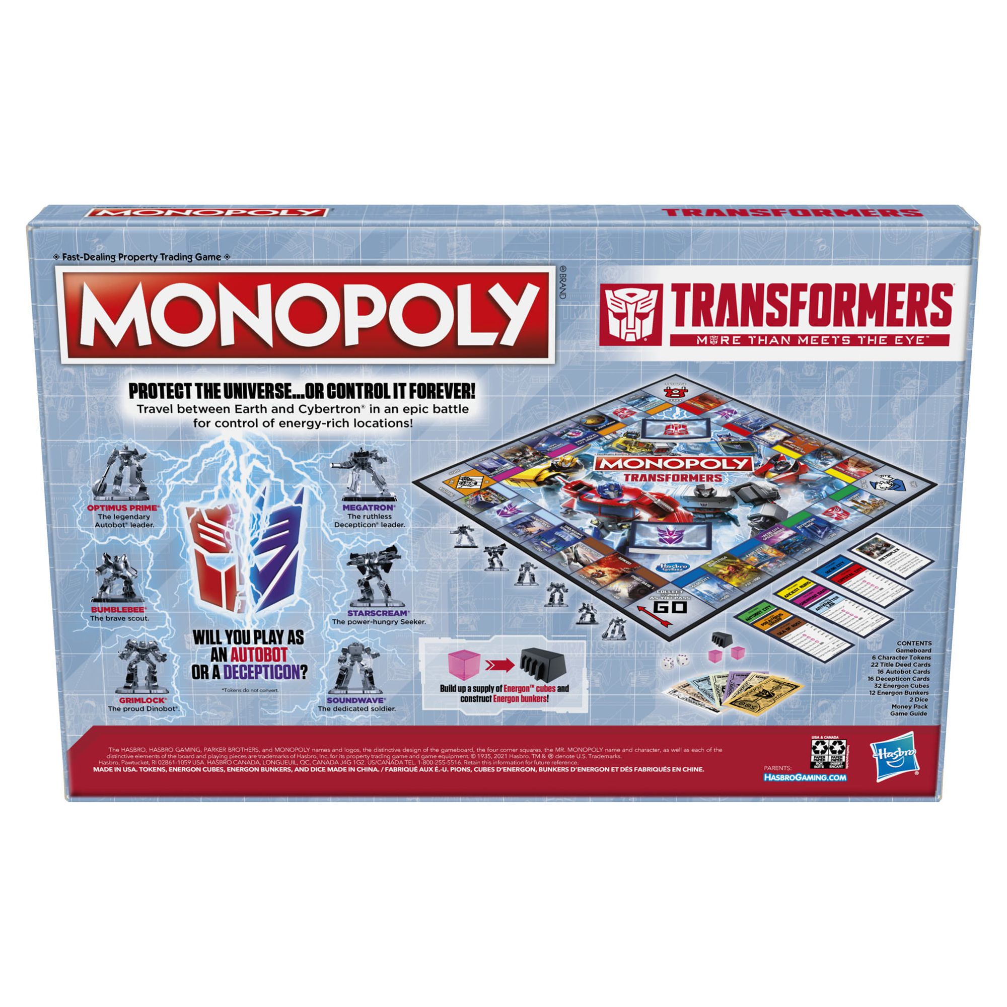 Monopoly Transformers Edition Board Game for Kids and Family Ages 8 and Up, 2-6 Players - image 3 of 7