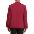 thumbnail image 3 of INSPIRE CHIC Men's Casual Blazer One Button Lightweight Slim Fit Jacket 2XL Burgundy, 3 of 4