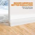 thumbnail image 2 of Moqsnm Door Draft Stopper, Under Door Sweep for Exterior & Interior Doors, Weather Stripping Door Seal, Garage Window Blocker Noise Cold Air Insulation, Draft Guard White 37", 2 of 6