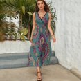 thumbnail image 5 of Paisley Print Vestido Sin Mangas , Vestidos De Lujo Para Ocasiones Oficiales, 5 of 5