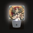 thumbnail image 3 of WOBOGO Illustration Of A Dove Of Peace with White Lily LED Night Light 2 Pcs Set 0.5 Watt Wall Plug in Dusk to Dawn Automatic Switch Soft White Light, 3 of 7