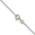 thumbnail image 6 of Auriga Fine Jewelry 925 Sterling Silver 0.8mm Box Chain Necklace for Women 18", 6 of 6