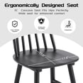 thumbnail image 5 of 17.5''W Farmhouse Dining Chairs Set of 6, 7-Spindle Windsor Solid Wood Chair for Kitchen & Dining Room, Black, 5 of 7