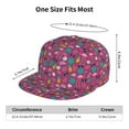 thumbnail image 6 of Daiia Summer Flamingo print Flat Bill Hats Flat Brim Trucker Cap Baseball Cap Adjustable Classic Low Profile Hat Unconstructed Plain Cap, 6 of 9