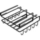 thumbnail image 1 of Estantes de acero inoxidable para utensilios de cocina, estantes de almacenamiento debajo del gabinete, estantes para utensilios de cocina con 10 ganchos, 1 of 6