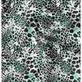thumbnail image 1 of Soimoi Green polyester Crepe Fabric Leopard Animal Skin Print Fabric by the Yard 42 Inch Wide, 1 of 6