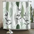 thumbnail image 2 of Green Plant Shower Curtains, Fabric Shower Curtain Leaves Shower Curtain Plants Tropical Shower Curtain Set,Waterproof Shower Curtains for Bathroom with 12 Plastic Hooks 72x72 Inches, 2 of 6