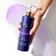 Hair Biology Purple Violet Silver Shampoo for Gray or Blonde Brassy Color Treated Hair, Fights Brassiness and Replenishes - 12.8 fl oz