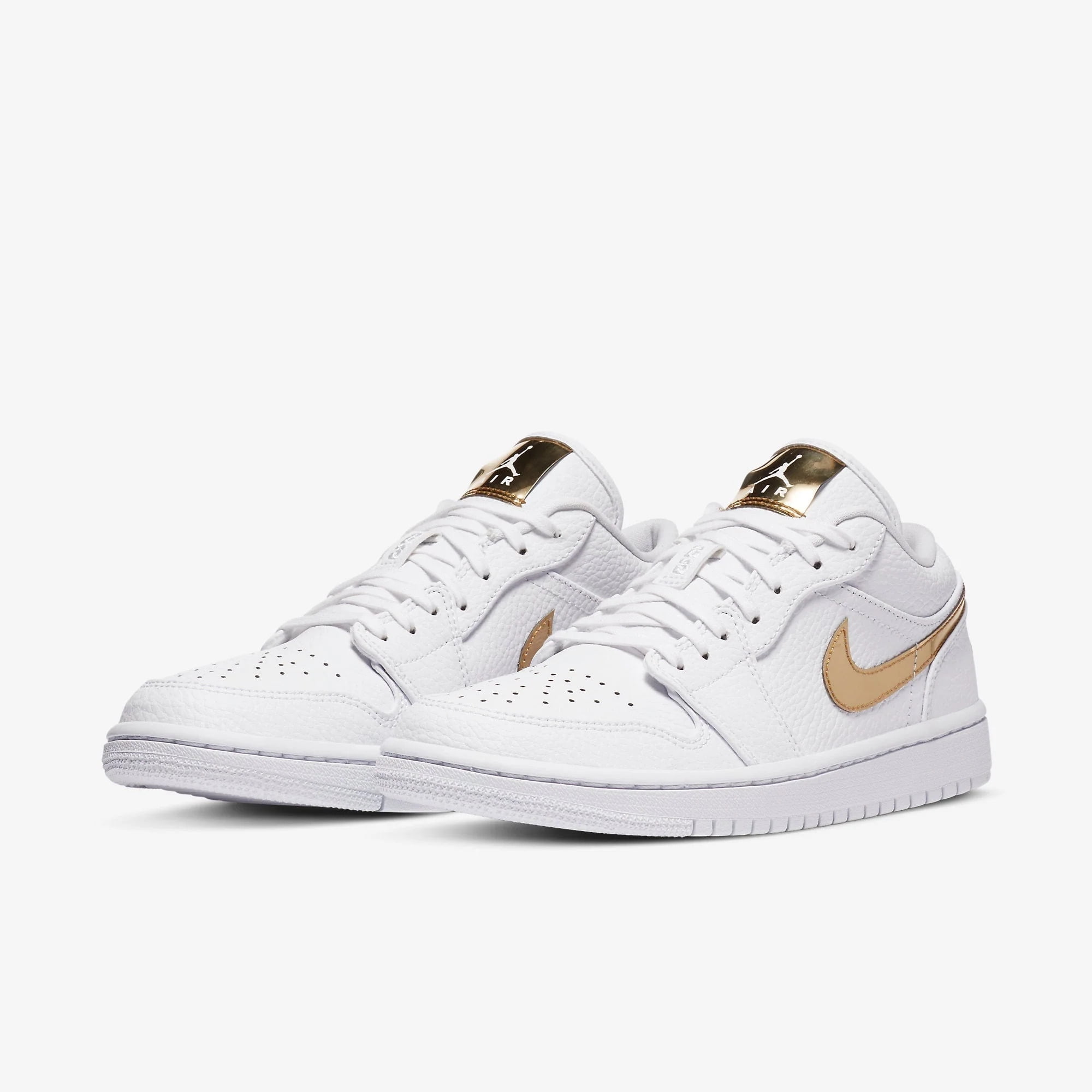Women's) Air Jordan 1 Low SE 'White / Metallic Gold' (2020