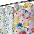 thumbnail image 3 of Pioneer Flower Floral Print Pattern Shower Curtain 84"x72" ,Bathroom Decorative Shower Curtains Set with 12 Hooks,Modern Waterproof Washable Shower Curtain, 3 of 6