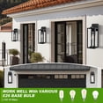 thumbnail image 4 of Lámpara de pared exterior FILIYANO 41 cm, negro mate, paquete de 2, 4 of 7