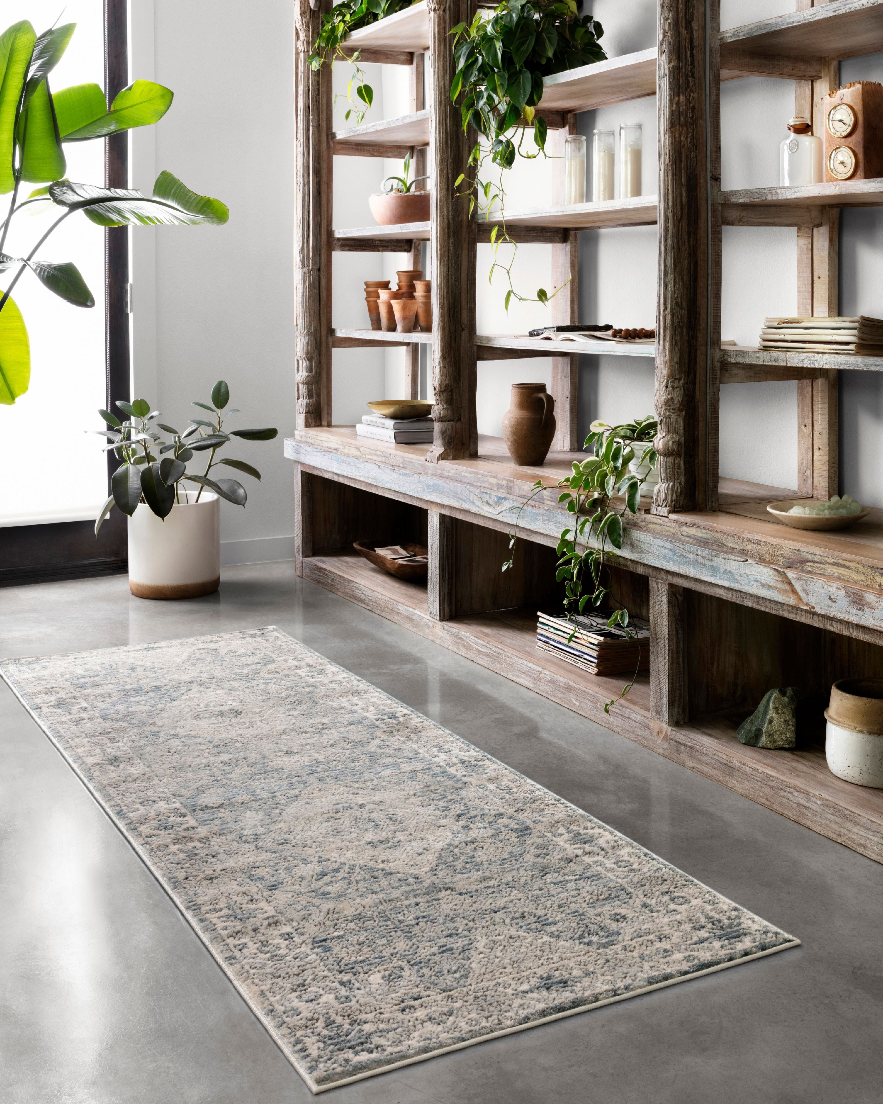 Loloi Teagan Sky / Natural 2'-8" x 7'-6" Runner Rug