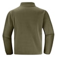 thumbnail image 4 of Hurxie Men's Fleece Jacket Full Zip Sherpa Lined Thick Warm Winter Outdoor Hiking Jacket Army Green,M, 4 of 6