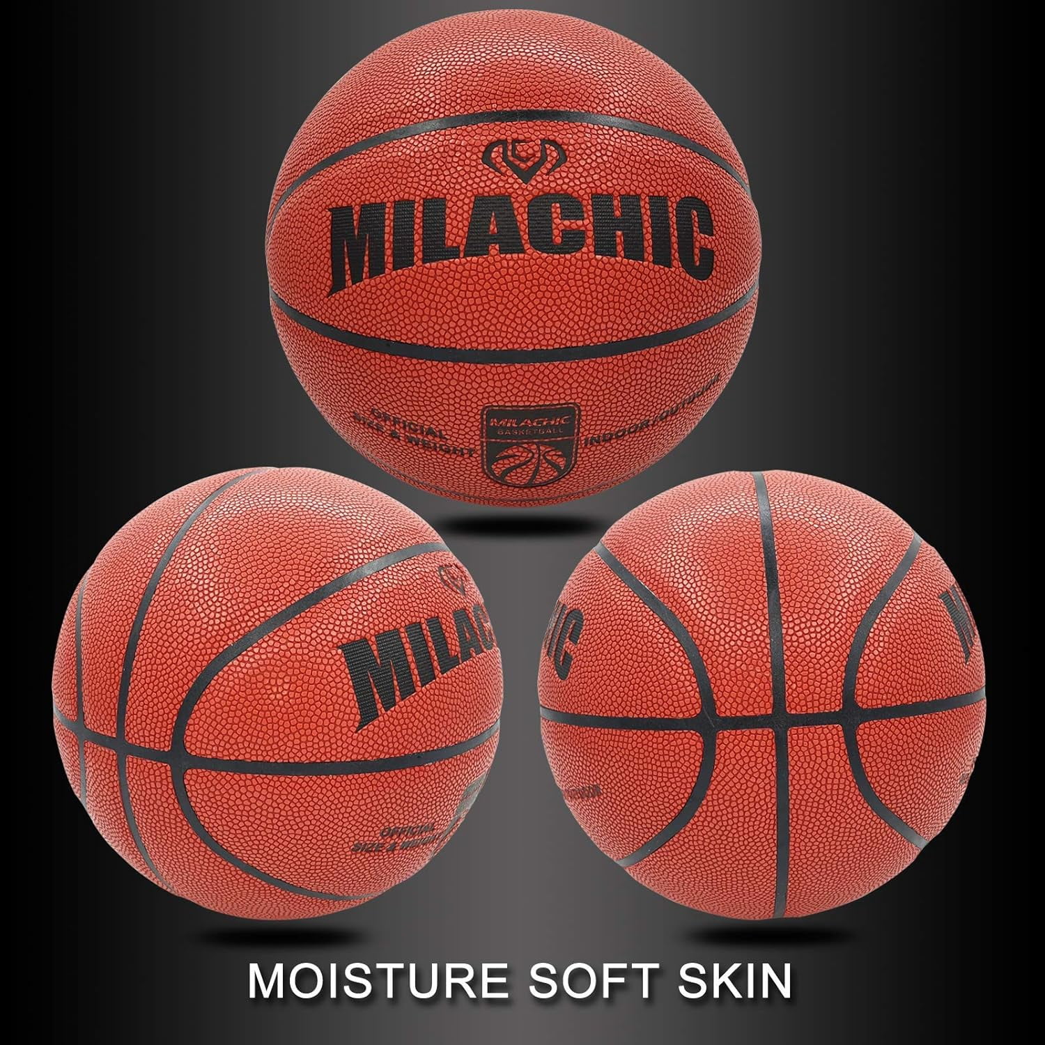 Personalized Basketballs Indoor Outdoor Customized Basketball Gift, Composite Leather Basketball with Name, Text, Logo, Photos - Official Size 7 (29.5")