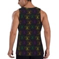 thumbnail image 3 of Easygdp Mardi Gras Carnival Men's Tank Top, Sleeveless Muscle T Shirts, Breathable, Quick-Dry, Loose for Gym, Running, Fitness - Medium, 3 of 9