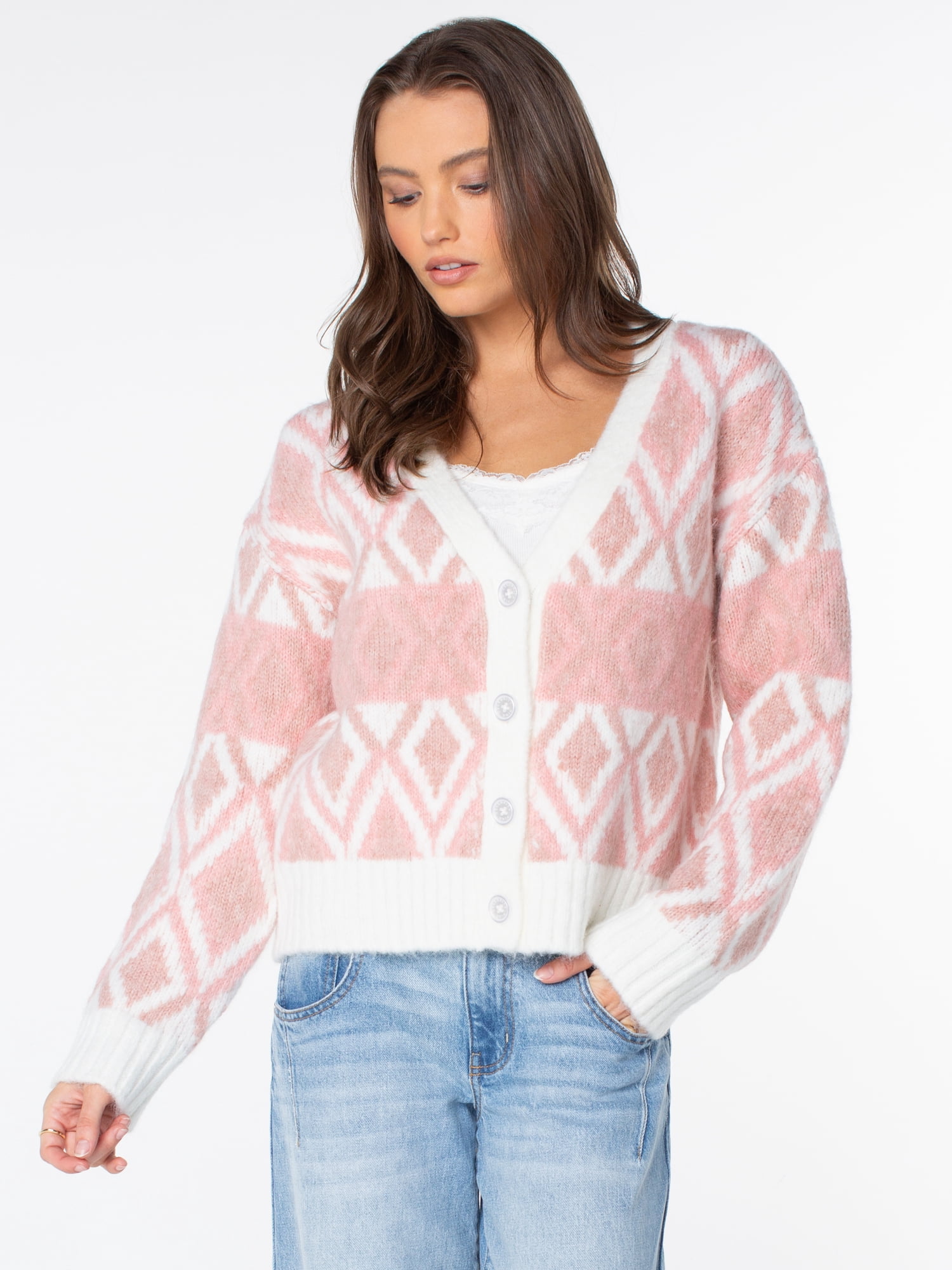 Celebrity Pink Women's and Women's Plus Cardigan Sweater, Sizes XS-4X