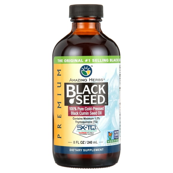 Amazing Herbs Black Seed Cold-Pressed Oil - 8oz