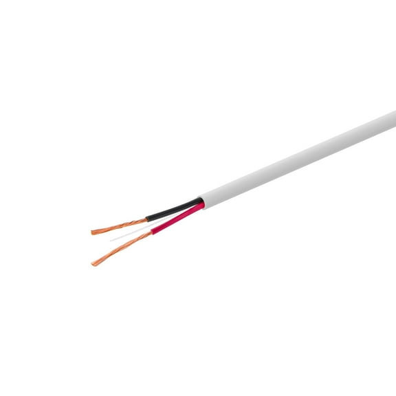 Monoprice Speaker Wire, CL3 Rated, 2-Conductor, 18AWG, 250ft, White