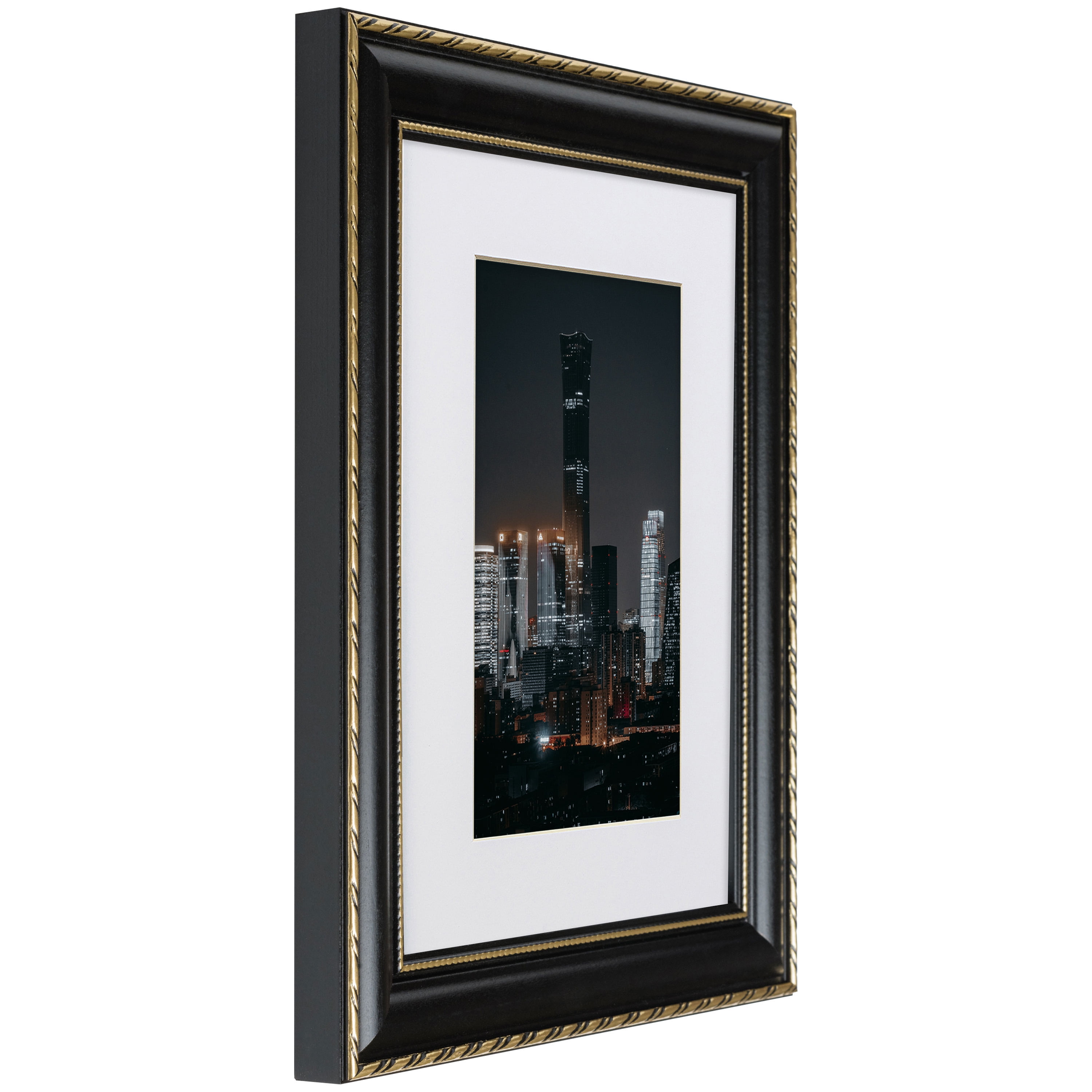 Craig Frames Victoria, 30x38 Picture Frame Matted for a 24x32 Photo, Ornate Black and Gold