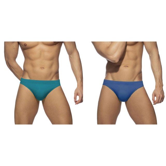 (2-Pack) Rinsvye Male Summer Cool Sports Mens Swimsuits Solid Color Fit Beach Trunks Swimwear Shorts Triangle Mens Short Swimming Trunks Swimming Trunks