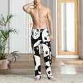 thumbnail image 5 of Vsdgher Seamless Pattern Cute Panda Print Mens Pajama Pants Sleep & Lounge Pants, PJ Bottoms With elastic waistb and Pockets, 5 of 5