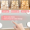 thumbnail image 3 of Vanity Mirror with Lights,Lighted Vanity Mirror with Dimmable 9 LED Bulb,3 Color Lighting Modes, Detachable 5X Magnification, 360°Ratation, 9.8" L x 11.8" W, 3 of 6