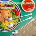 thumbnail image 4 of Advancent Servidor de ensalada clásico de acero inoxidable, 3 pack/lote, versátil para restaurantes y hoteles Mostrada, 4 of 6