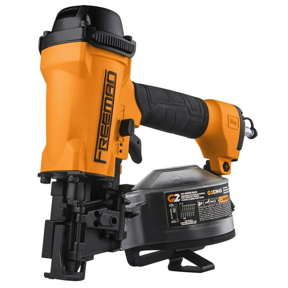 Freeman G2CN45 2nd Generation Pneumatic 15 Degree 1-3/4" Coil Roofing Nailer with 1/4" NPT Air Connector