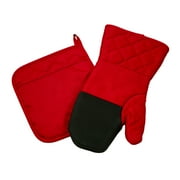 Kashi Home 2 Piece Pot Holder & Oven Mitt Kitchen Accessories Set