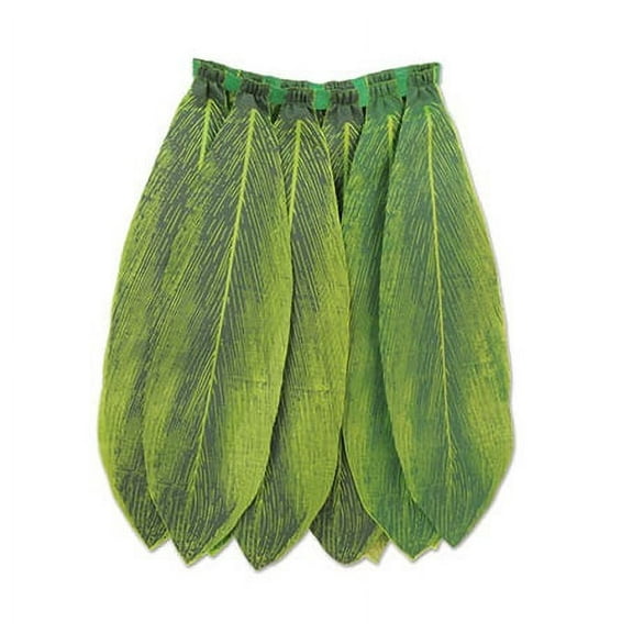 Pack of 6 Luau Green Ti Leaf Adult Women's Hula Skirts Costume Accessories - One Size