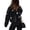 Black, variant on Denim Jacket for Women Star Pearl Ripped Lapel Button Down Wash Fit Classic Outerwear
