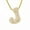Gold J, variant on Iced Bubble Letter Initial Pendant – 2” Bling Alphabet Charm Necklace - Silver Letter B