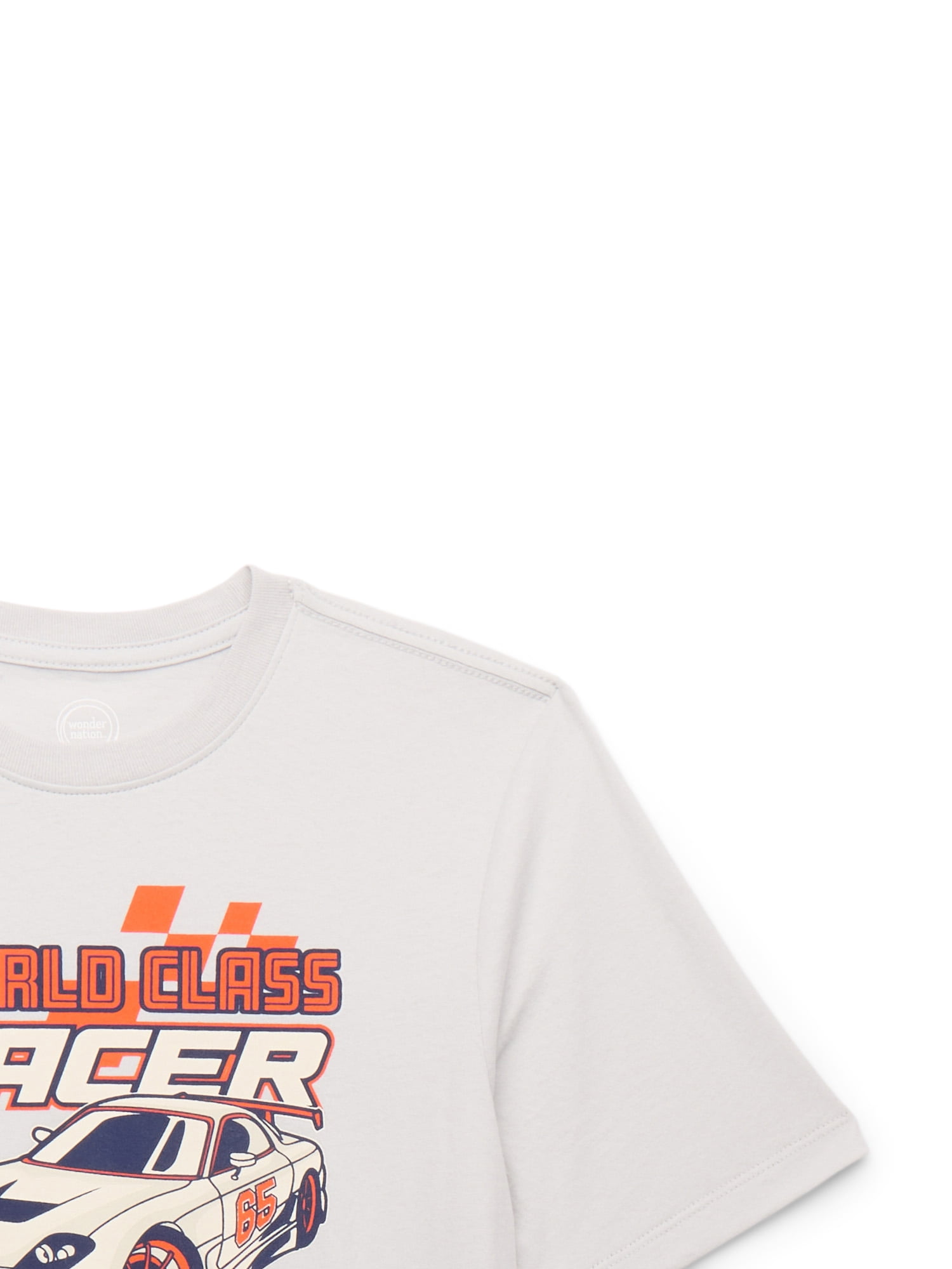Wonder Nation World Class Racer, Crew Neck, Short Sleeve, Graphic T-Shirt, Sizes 4-18