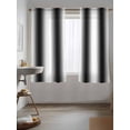 thumbnail image 3 of White Black Curtains 63 Inch Length,Sheer Curtains for Bedroom Living Room Window Modern Gradient Vertical Stripes Geometric Rod Pocket Drapes Kitchen Curtains Small Half Window 42"x63" 2 Panels, 3 of 7