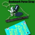 thumbnail image 2 of Bookmark Purse Strap, Acrylic Bookmark Purse with Gold Chain, Functions Bookmarks, But Also Creates A Purses Strap Can be Hung Keychains Car Keys (2pc), 2 of 5