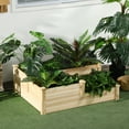 thumbnail image 2 of AsterOutdoor 3-Tier Raised Garden Bed Wooden Outdoor Planter Box 42.5"x34.75"x14.25" – Open Bottom for Growing Vegetables, Herbs, Flowers, 2 of 5