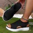 thumbnail image 4 of BADHUB Womens Open Toe Sandals Arch Support Sandals with Comfortable Slip On Sport Athletic Orthopedic Walking Sandals Black 41, 4 of 5