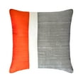 thumbnail image 6 of Euro Pillow Shams, Decorative Orange & Grey 26"x26" (65x65 cm) Throw Pillows, Silk Color Block Patchwork Throw Pillows For Sofa, Patchwork Halloween Decorations - Splendour Orange, 6 of 10