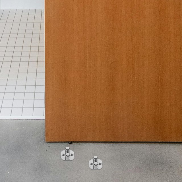 WHAMVOX 2Ud Guía De Para Puertas Correderas Con Montaje Fácil Y En Plata