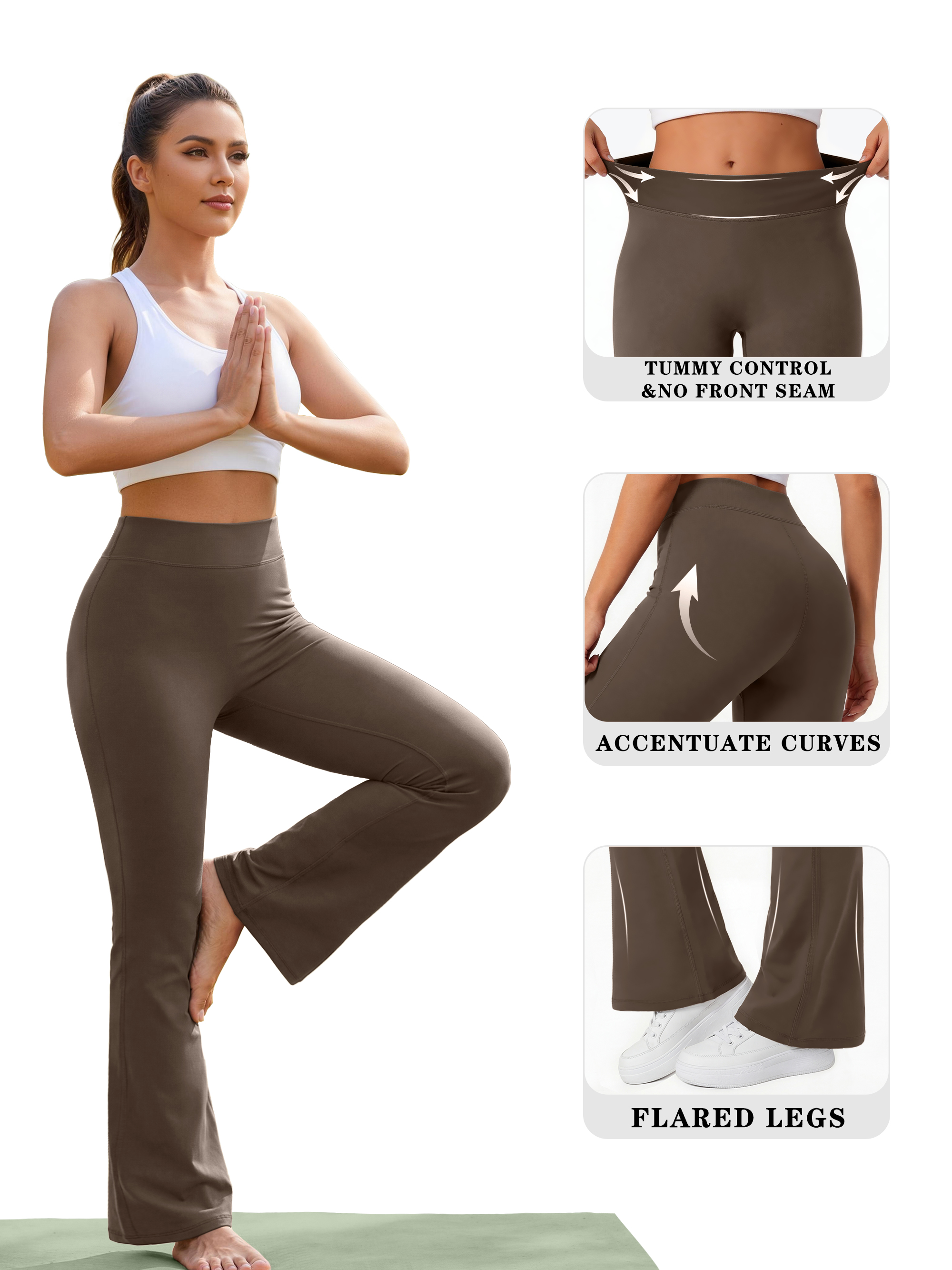Rosvigor Women's High Waist Flare Bootcut Yoga Pants photo 5