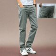 thumbnail image 2 of Pantalones holgados de algodón para hombre, pantalón informal, de negocios, de oficina, rectos, originales, Y2k, estéticos, baratos, para otoño e invierno, 2 of 5