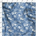 thumbnail image 3 of Soimoi Floral Printed, Poly Canvas Fabric, Decor Sewing Fabric by The Yard 56 Inch Wide,Decorative Fabric for Curtains Tote Bags, Medium Blue, 3 of 6