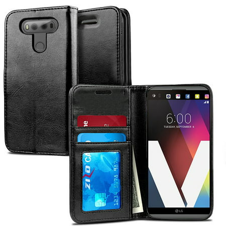 Zizo Wallet Case For LG V20 - Magnetic Flap Pouch w/ Slimfit TPU - All-In-One Cover w/ Credit Card And ID Holder - Protective