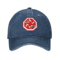thumbnail image 1 of DouZhe Adjustable Washed Cotton Baseball Cap - Fish Koi Prints Vintage Dad Hat Unisex Sports Caps (Blue), 1 of 6