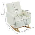 thumbnail image 3 of Bellemave Nursery Rocking Chair, Wingback Glider Rocker with Pillow, Modern Leisure Single Sofa for Living Room, Hotel, Bedroom Baby Bellemave Room（Cream White）, 3 of 8