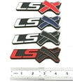 thumbnail image 5 of 2Pcs LSX Side Rear Lid Boot Trunk 3D Emblem Badge Replacement fit for Chevy fit for Camaro fit for Corvette (Black Red), 5 of 5