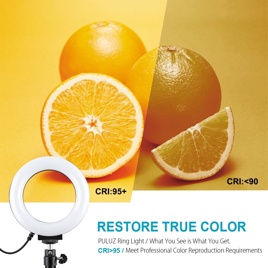 PULUZ 4.7 inch 12cm USB 3 Modes Dimmable LED Ring Vlogging Photography Video Lights + Desktop with