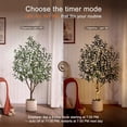 thumbnail image 4 of 5FT Artificial Olive Tree with Remote LED Lights and White Planter - Realistic Faux Plant for Home Office Decor, 4 of 8