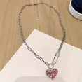 thumbnail image 5 of Collar con forma de corazón, colgante largo, colgante de diseñador de lujo, cadena de clavícula, regalo, 5 of 5