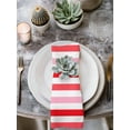 thumbnail image 2 of Red Pink Striped Cloth Napkins Set of 6 Reusable Dinner Napkins, Farmhouse Stripes Simple Art Cocktail Napkin Washable Table Napkins for Wedding/Holiday Party/Baby Shower 20"x20", 2 of 7